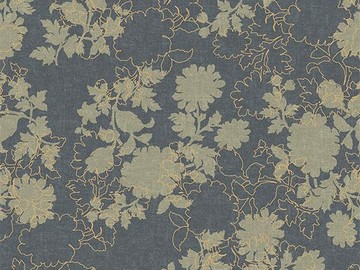 Forbo Flotex Floral 650011 Silhouette Steel