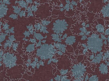 Forbo Flotex Floral 650012 Silhouette Berry